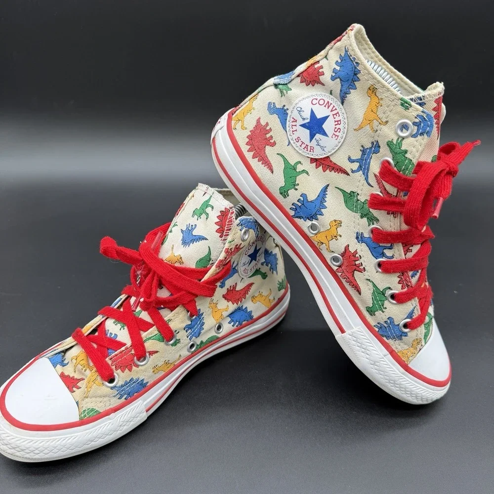 Converse Chuck Taylor All Star Shoes Youth Size 4 Dinoverse Dino Print High Top